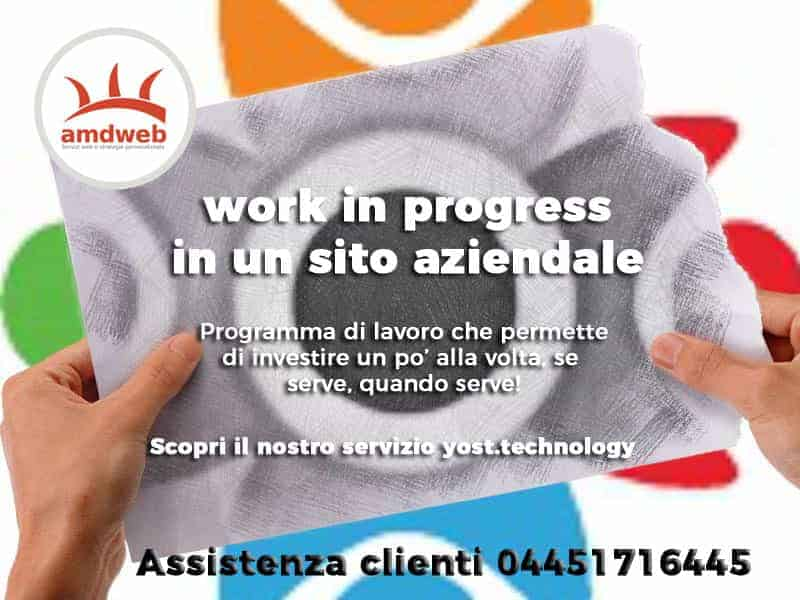 Cosa significa work in progress in un sito aziendale?