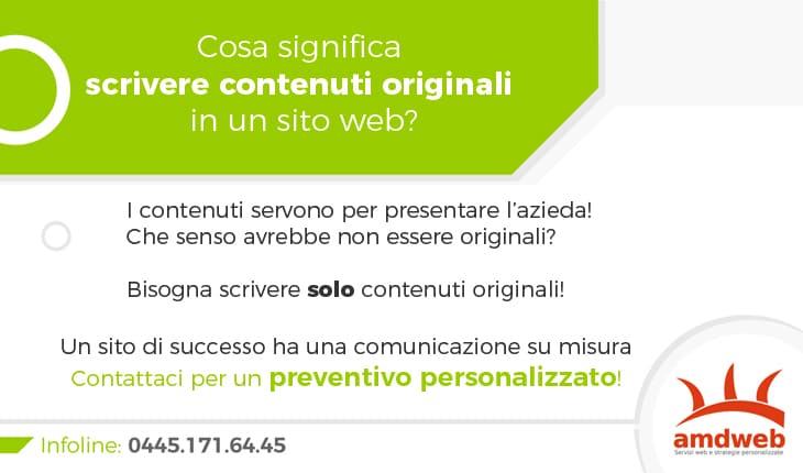 Cosa significa scrivere contenuti originali in un sito web