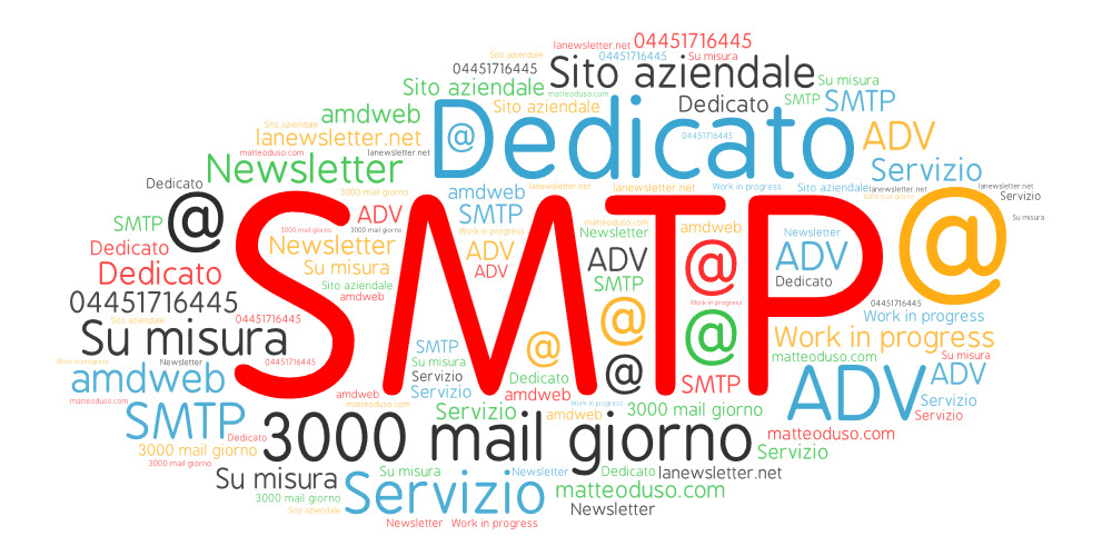 Smtp dedicato 3000 email al giorno Smtp dedicato 3000 email al giorno