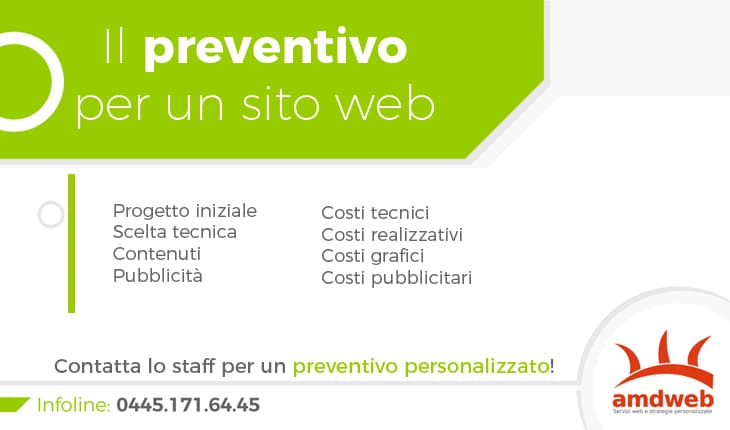 Il preventivo per un sito web