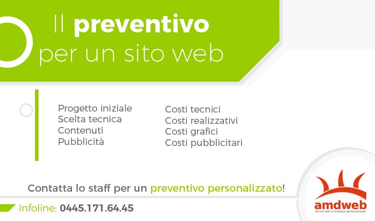 Il preventivo per un sito web