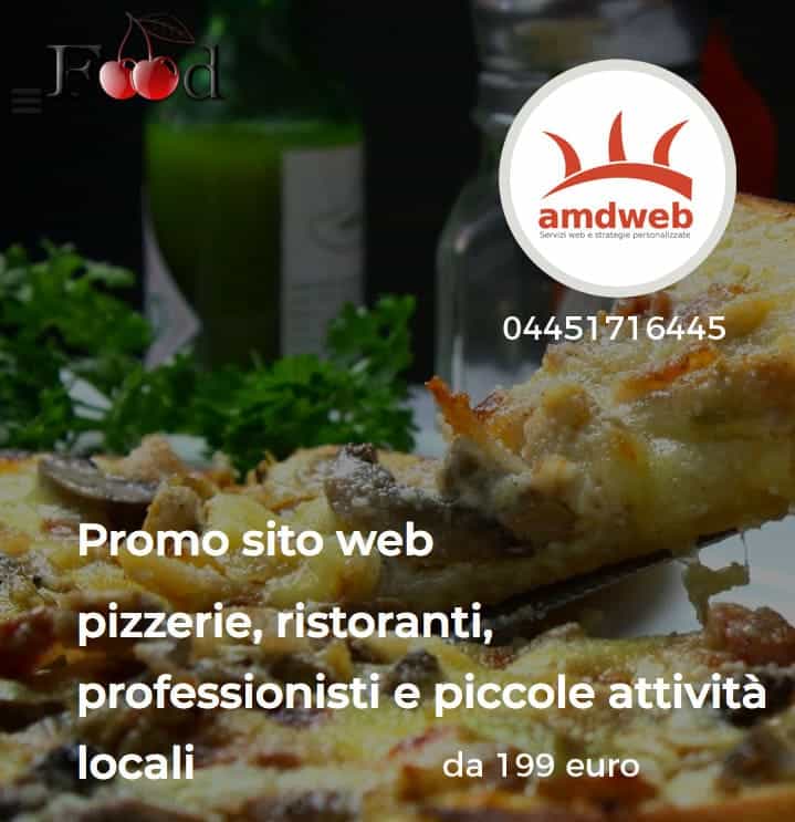 promo sito web per pizzerie, ristoranti, professionisti e piccole attività locali